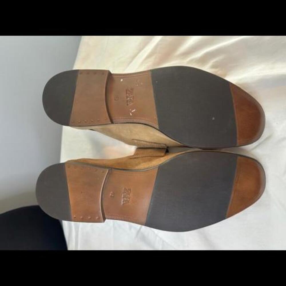 NWOT Zara Men's Suede Penny Loafer, Size 43 - Picture 5 of 5